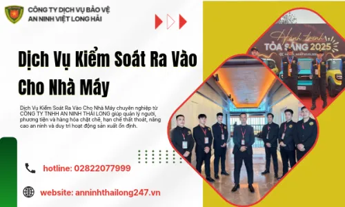 Dịch Vụ Kiểm Soát Ra Vào Cho Nhà Máy