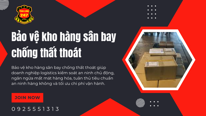 Bảo vệ kho hàng sân bay chống thất thoát